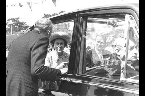 The Queen and Prince Philip take a drive around the Retail Trust’s Leylands Estate in 1977